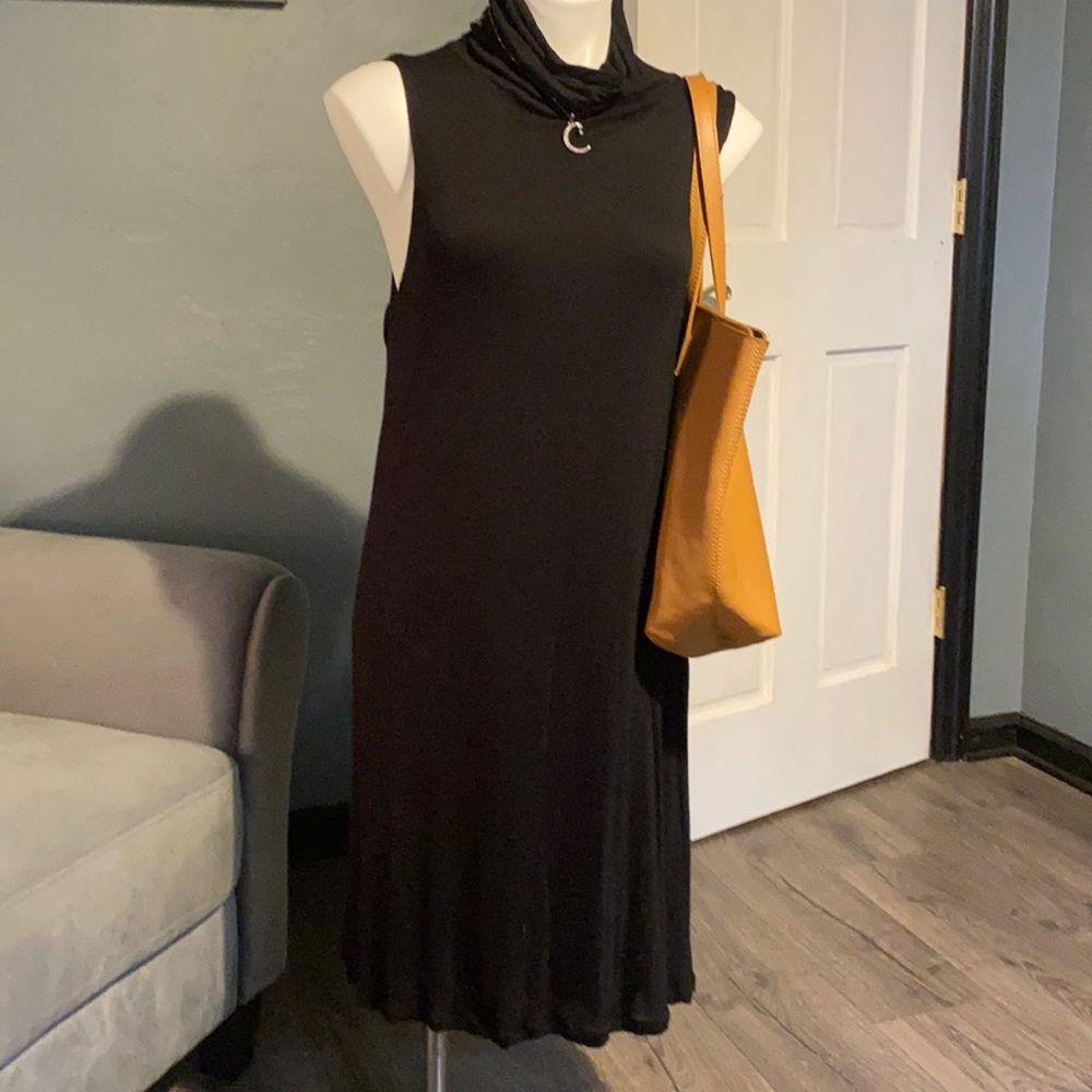 Kenzie mock turtleneck sleeveless dress